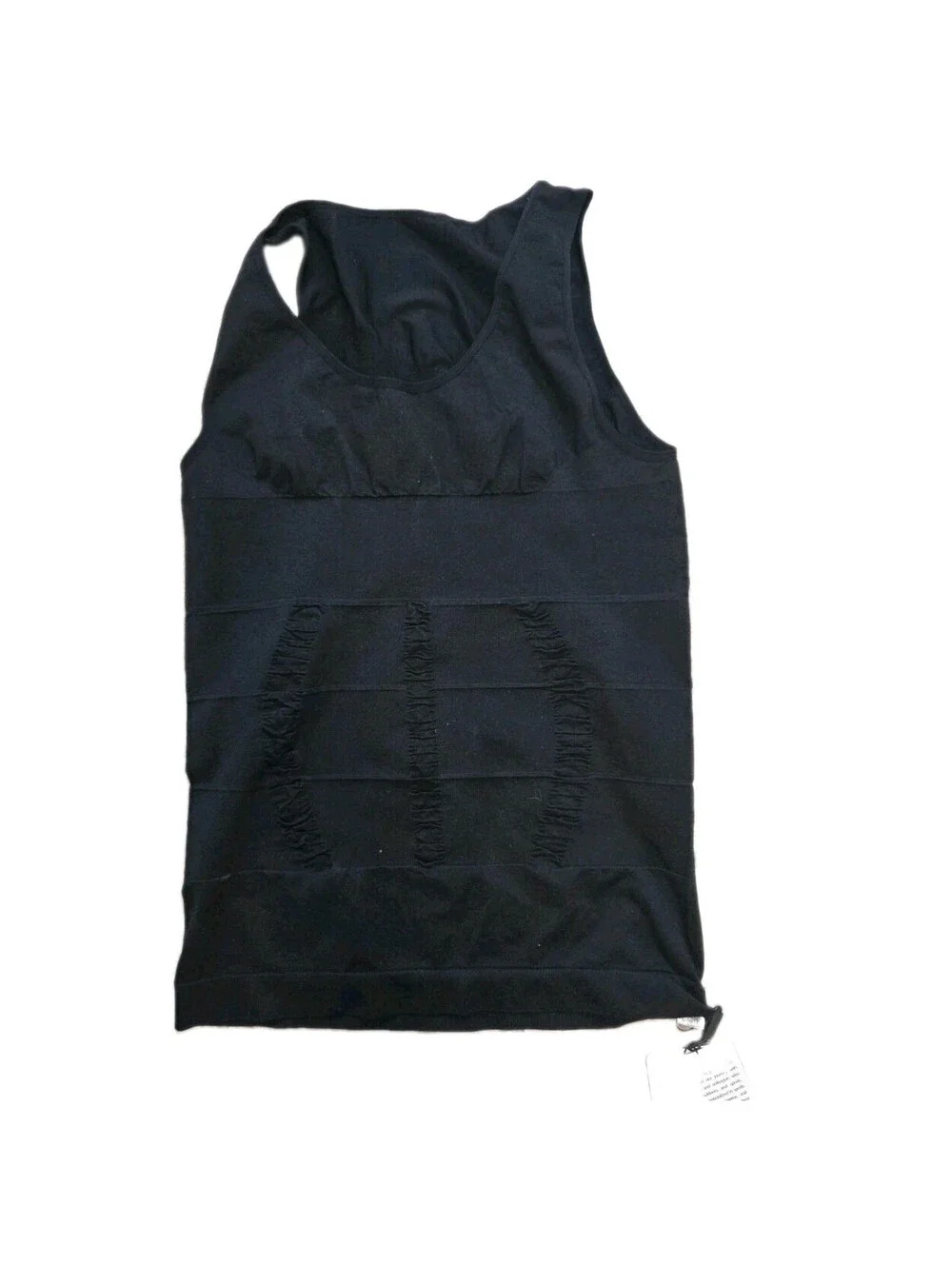 Odoland Mens Body Shaper Slimming Tummy Vest Compression Shirt Black Size 3x